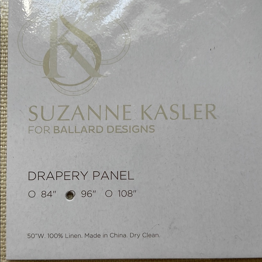 Cream Drapery Panel - Picture 3 of 4
